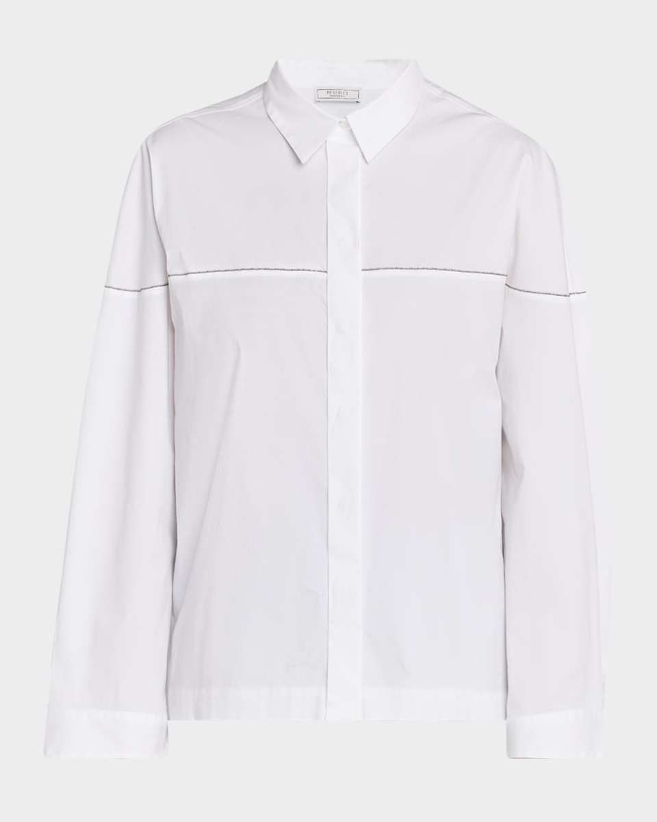 Punto Luce Boxy Stretch Cotton Shirt
